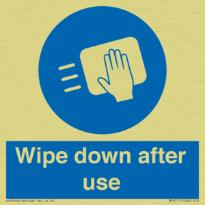 Wipe down after use
